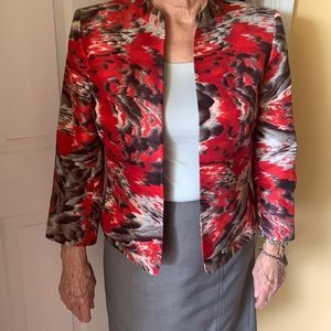 KASPER BLAZER JACKET SIZE 8 in red/grey/black